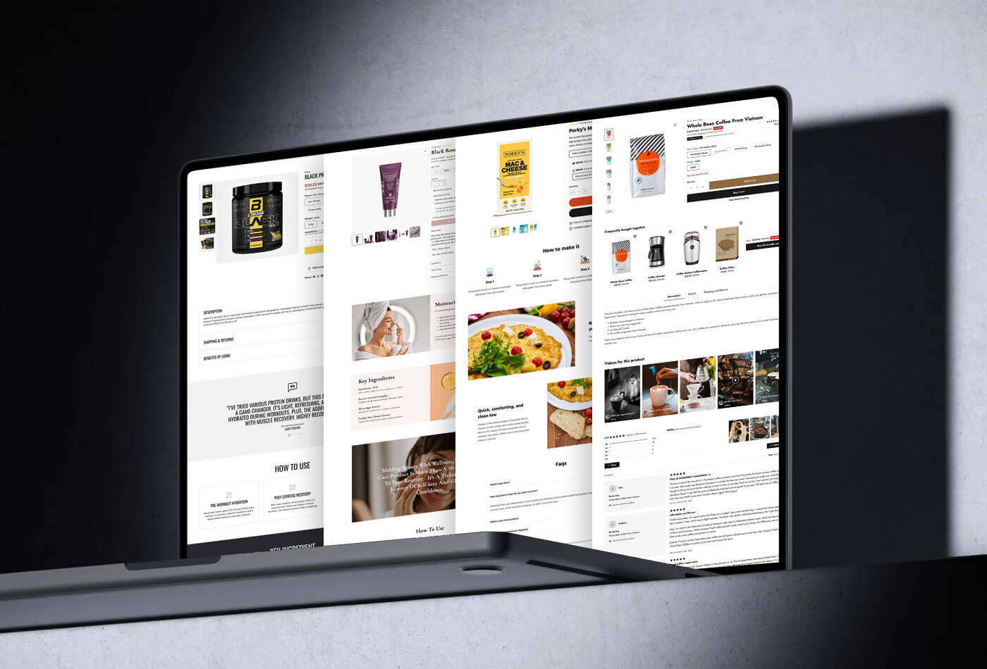 product page templates